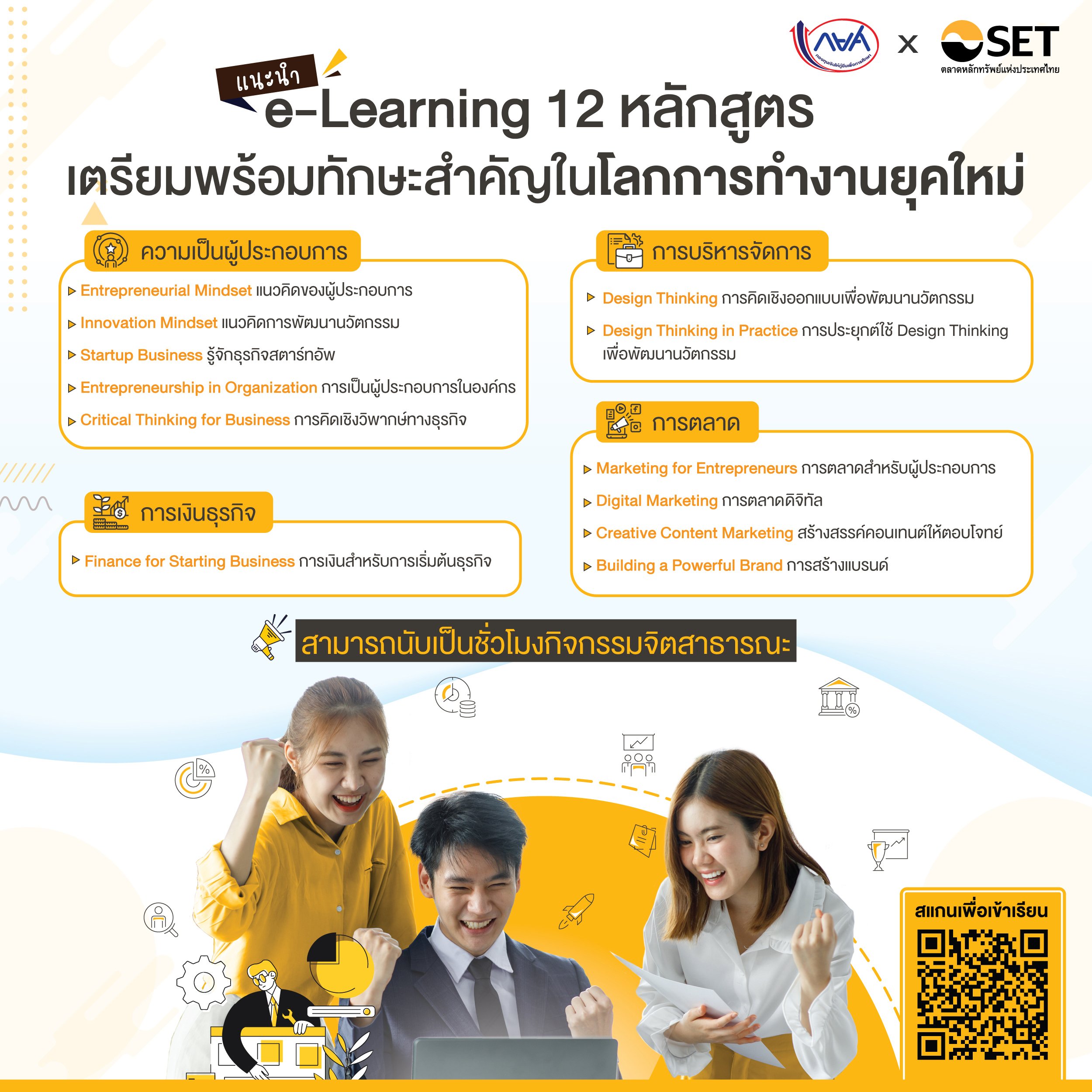แนะนำ e-Learning 12 หลักสูตร เตรียมพร้อมทักษะสำคัญในโลกการทำงานยุคใหม่ สำหรับผู้กู้ยืม กยศ.