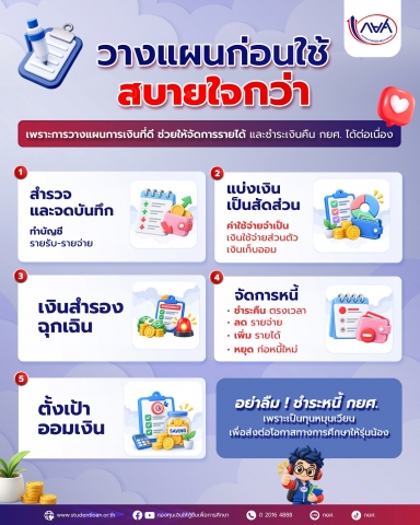  วางแผนก่อนใช้ สบายใจกว่า