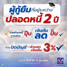 ผู้กู้ยืมที่อยู่ในช่วงปลอดหนี้ 2 ปี หลังจบการศึกษา